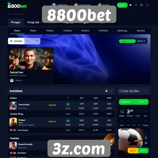 Análise da interface do usuário no site 8800bet